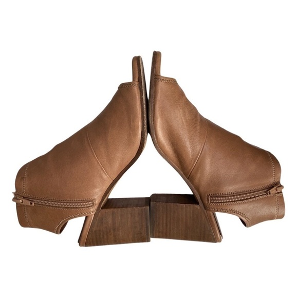 Steve Madden Stesha Open Toe Buttery Soft Leather Stack Heel Bootie Size 8 - Picture 6 of 11